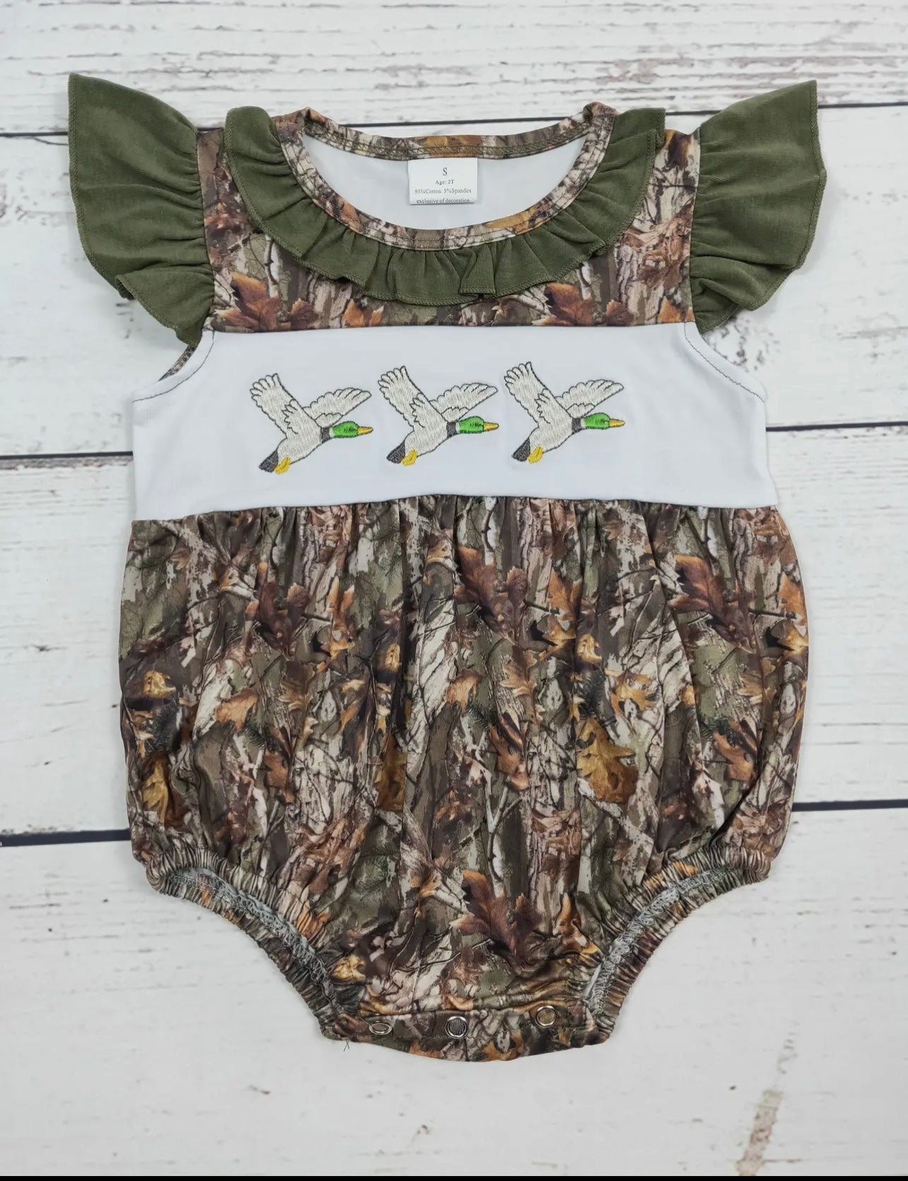 Duck camo romper