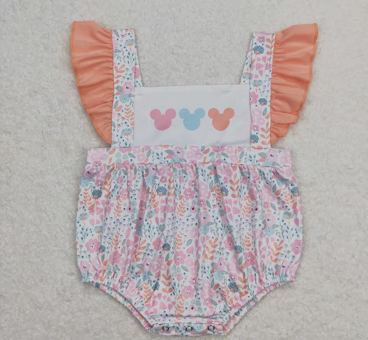 Mikey Mouse ruffled onesie