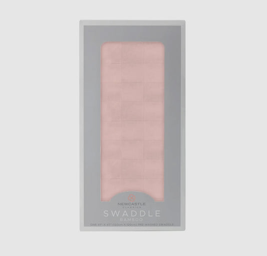 pink checkered swaddle