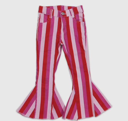 Pink striped Bellbottoms